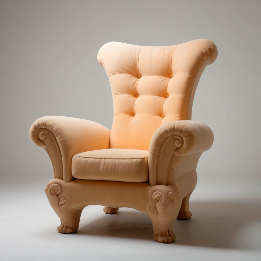 Boucle Curved Lounge Chair