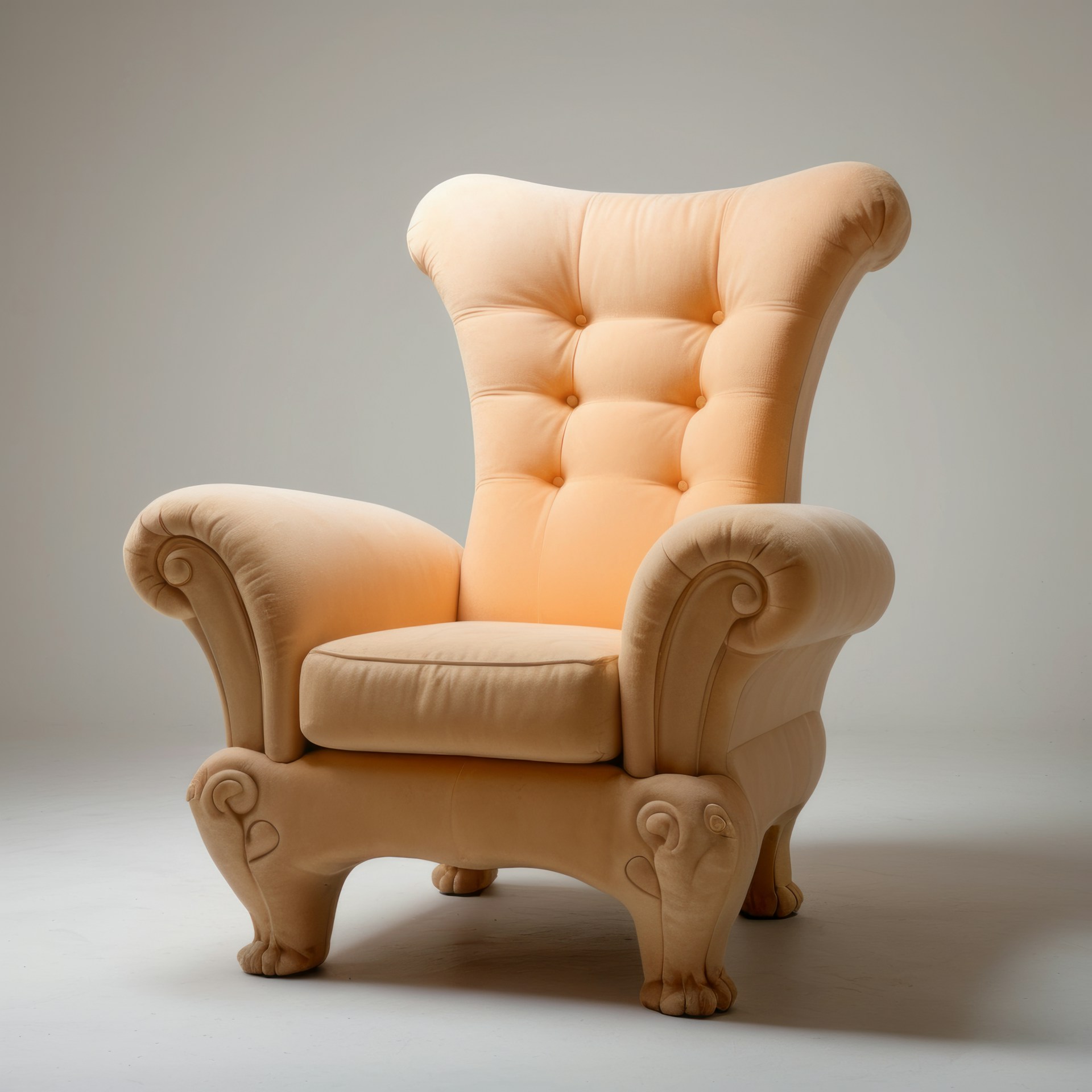 A chair that is sitting in the middle of a room