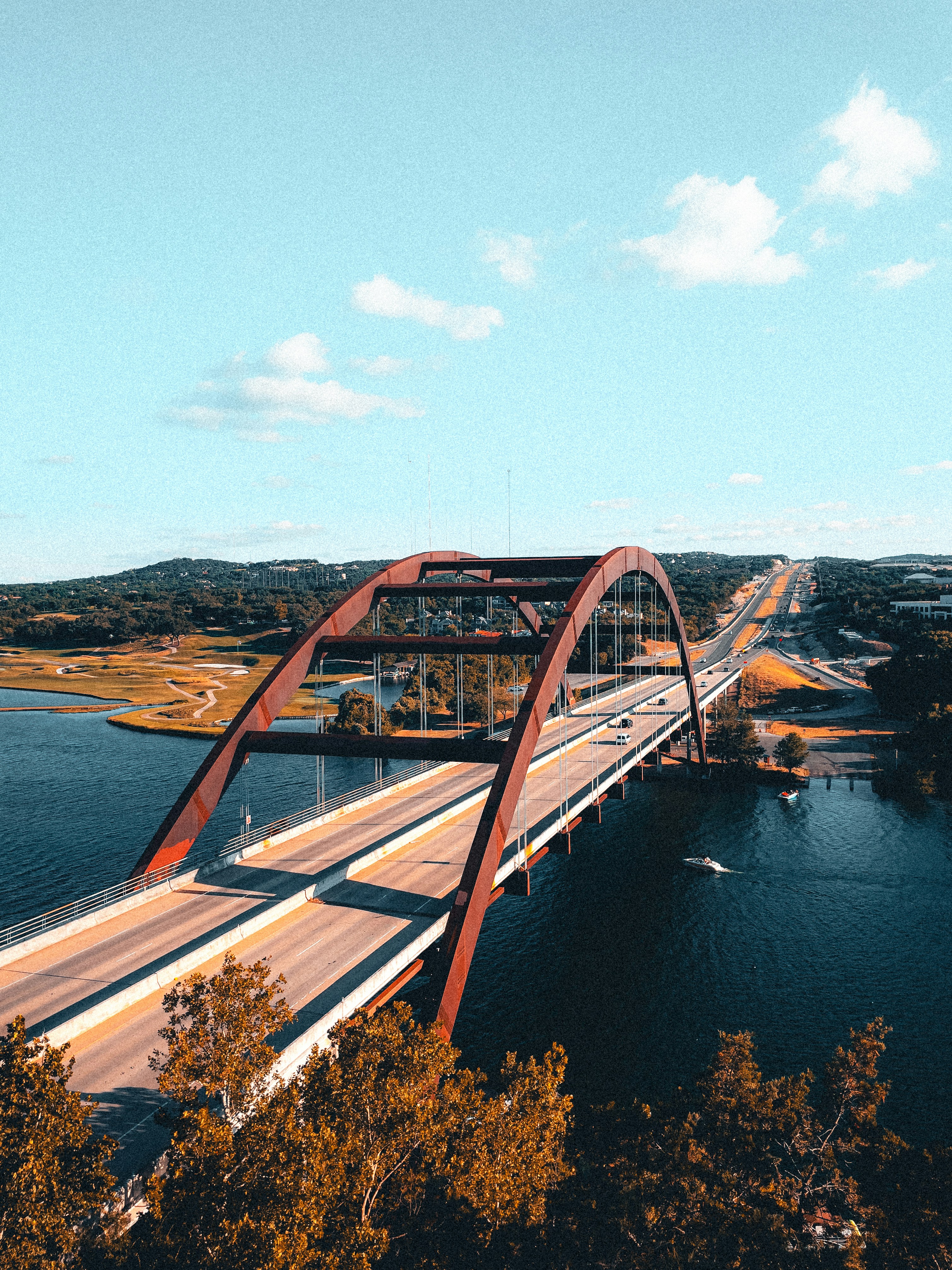 A large bridge over a large body of water photo – Free Road Image on ...