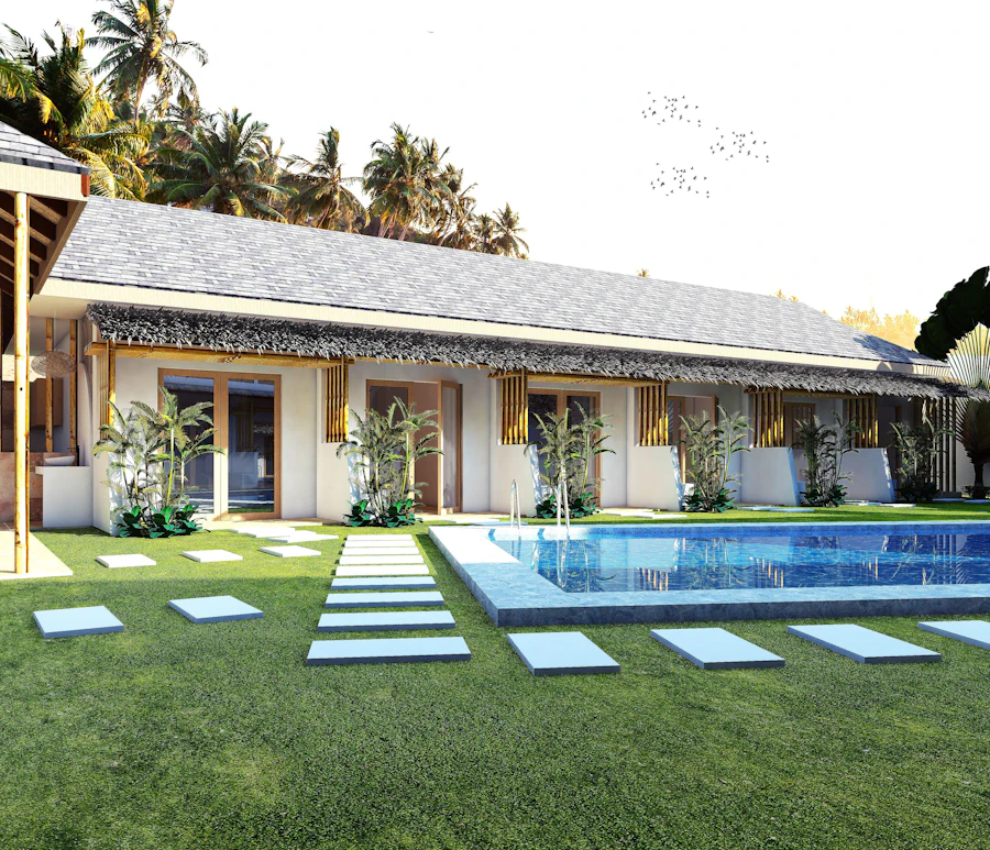 Large resort pool suitable for group and corporate outings in Daman