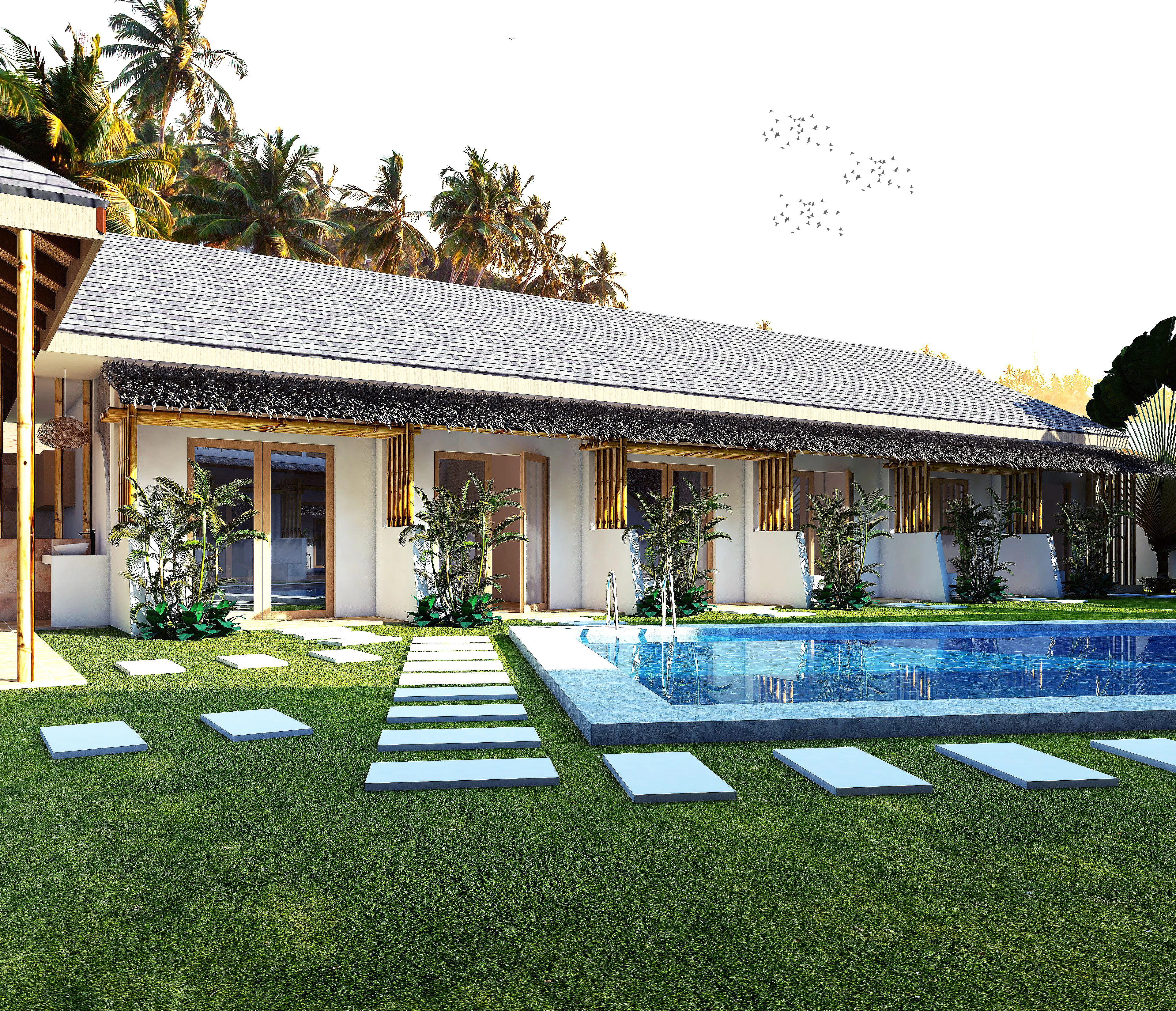 Finished backyard pool renovation