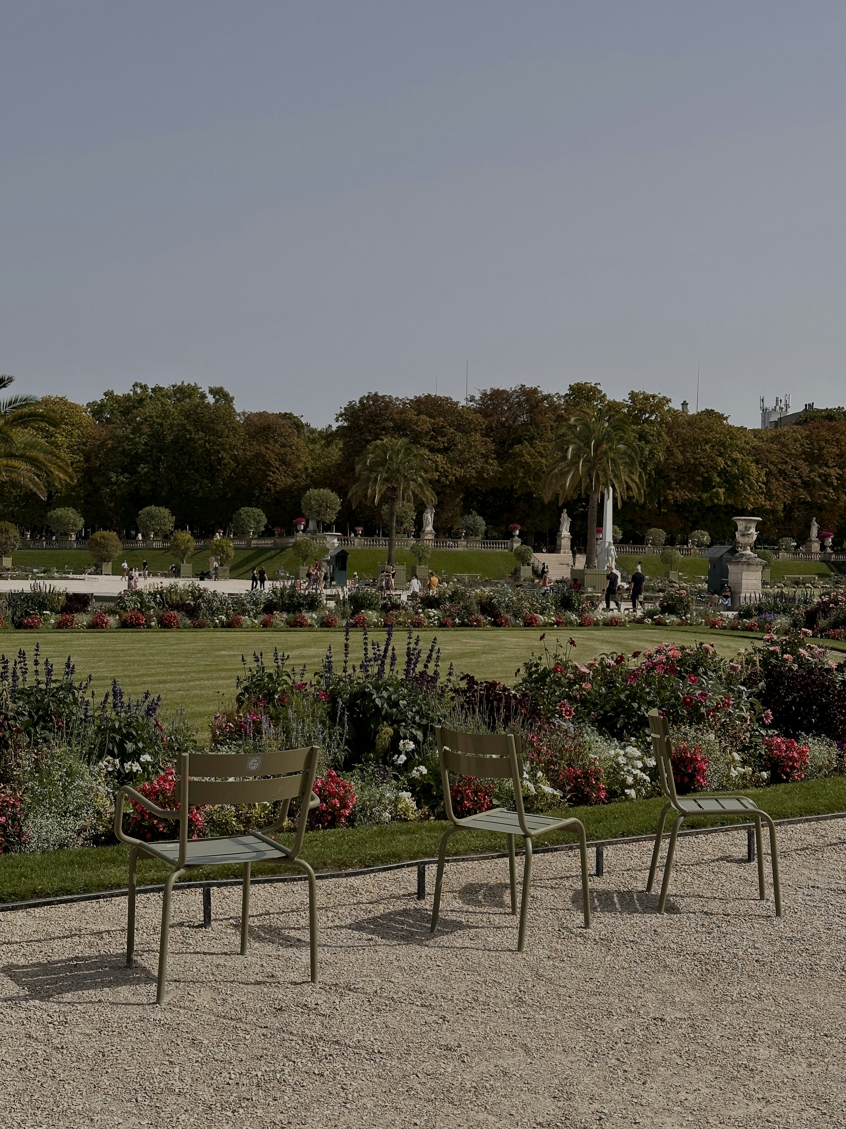 A bunch of chairs that are sitting in the sand