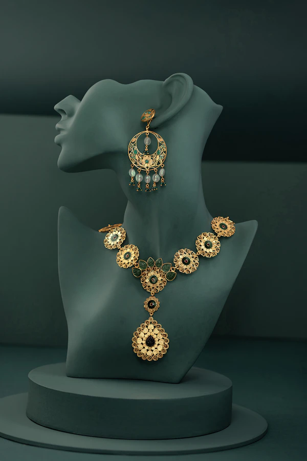 Meenakshi Choker Set — 1 gram gold plated necklaces by GoldVibe Jewellery