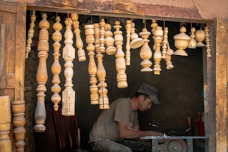A man working on a piece of wood
