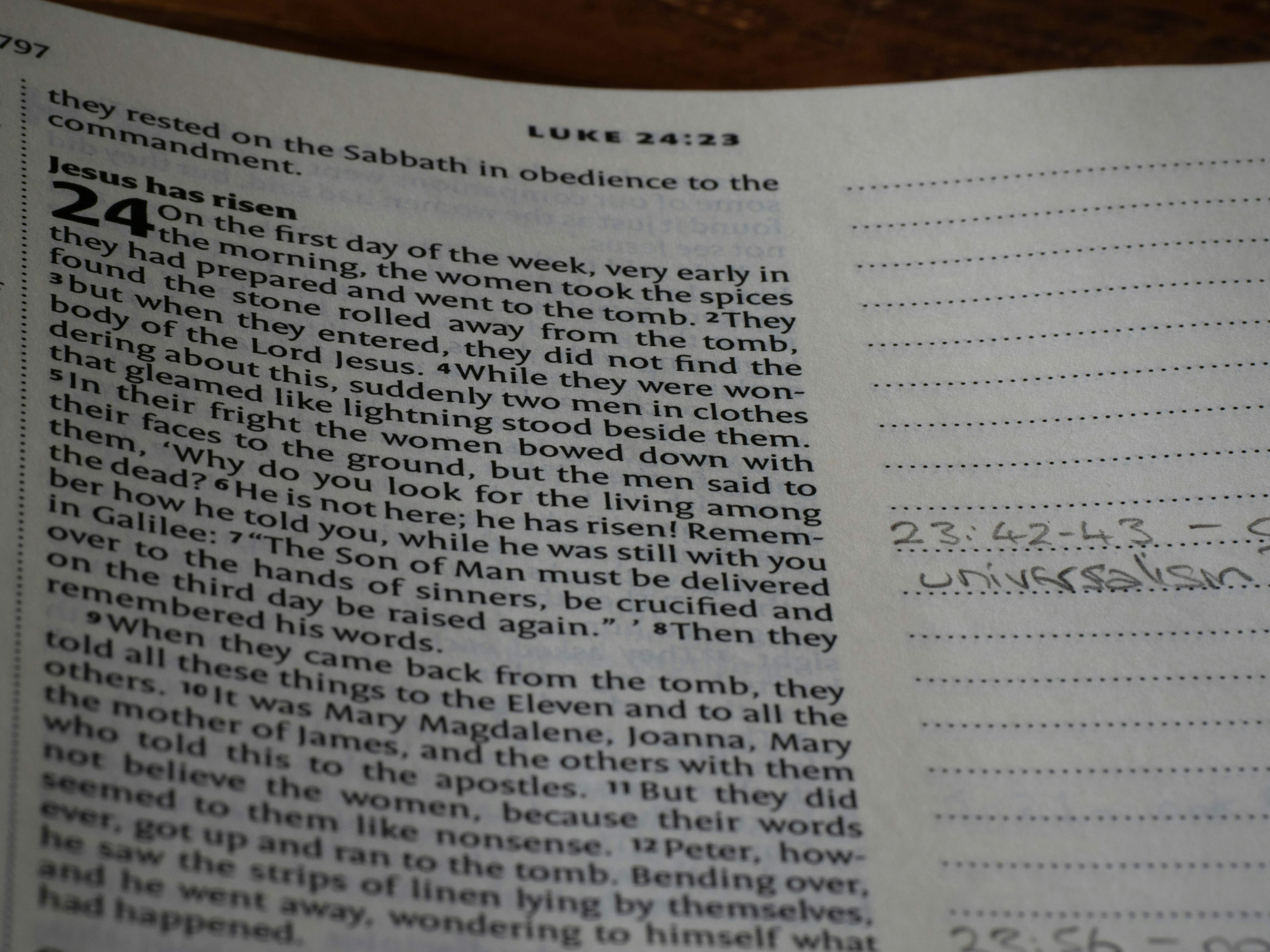 close-up of an open book on a table