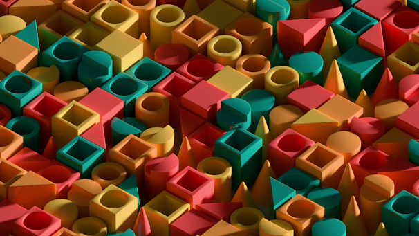 A large group of colorful legos sitting on top of each other