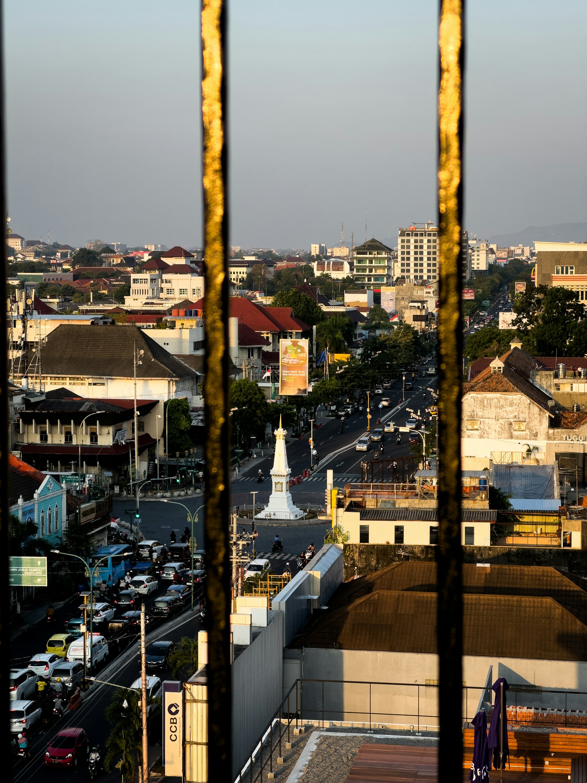 A view of a city from a window