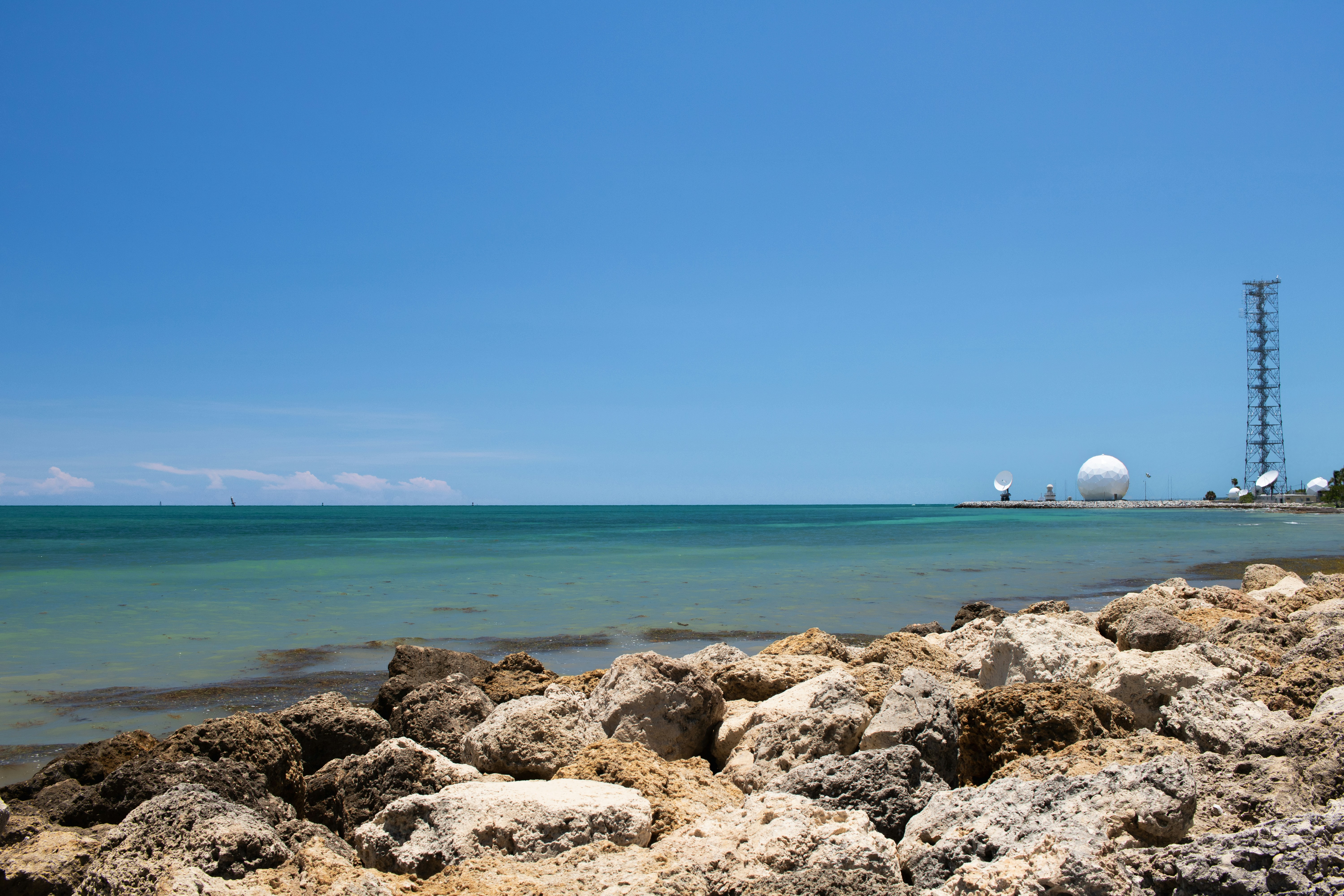 Military radome protecting radar antenna