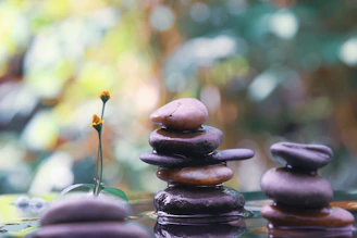 A group of rocks stacked on top of each other