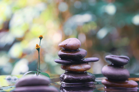 A group of rocks stacked on top of each other