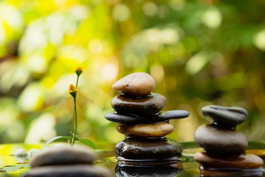 A group of rocks stacked on top of each other