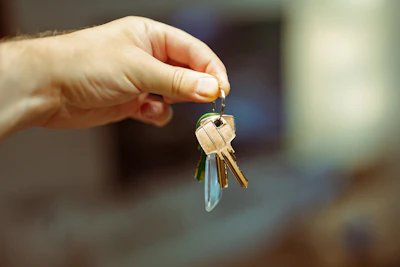Handing over house keys
