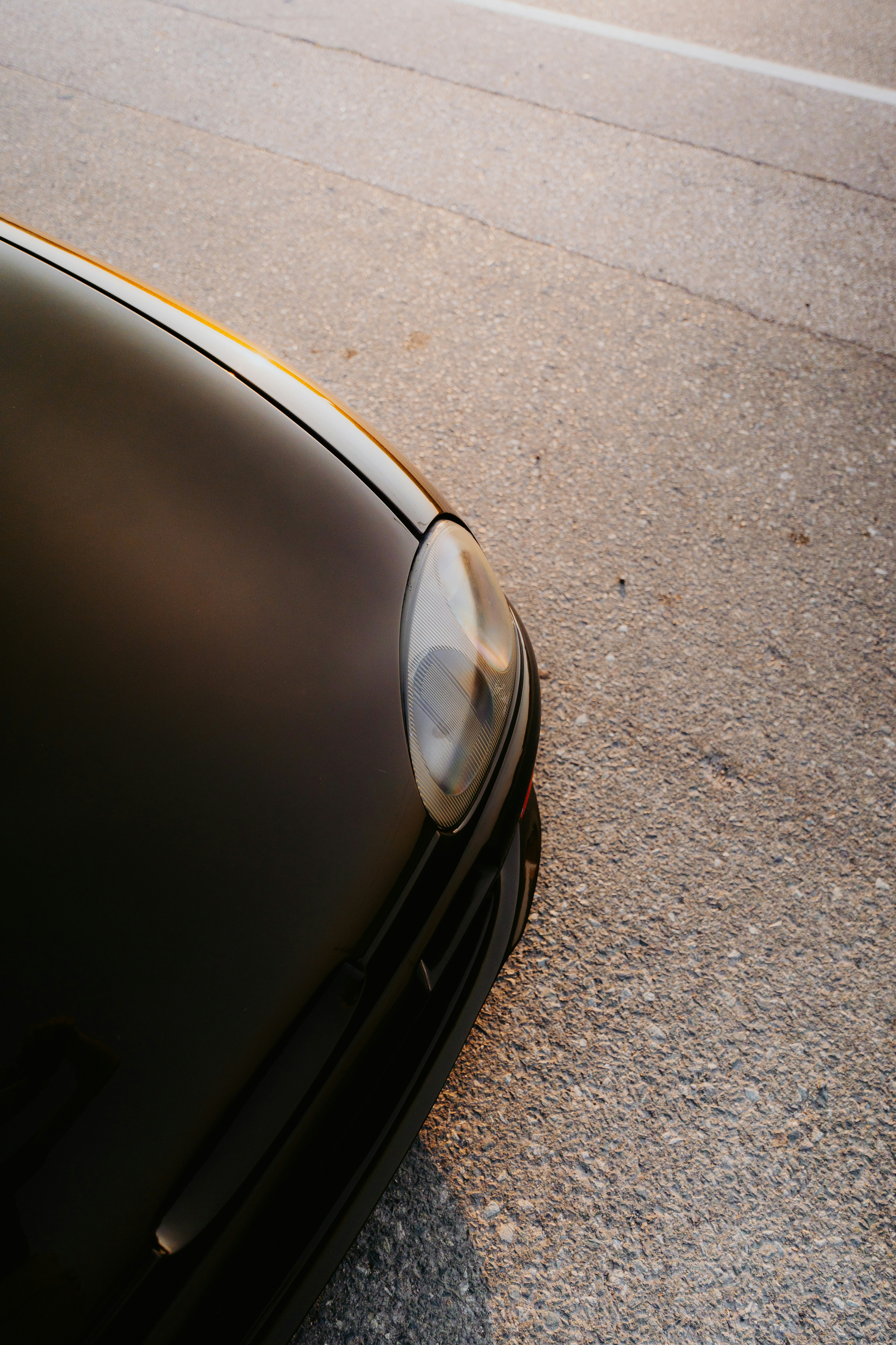 A car parked on the side of the road
