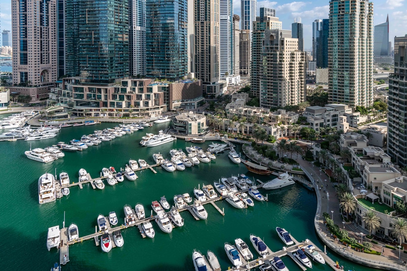 JBR Beach and Dubai Marina coastline