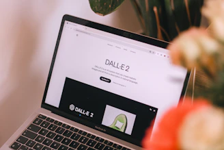 A laptop computer sitting on top of a desk