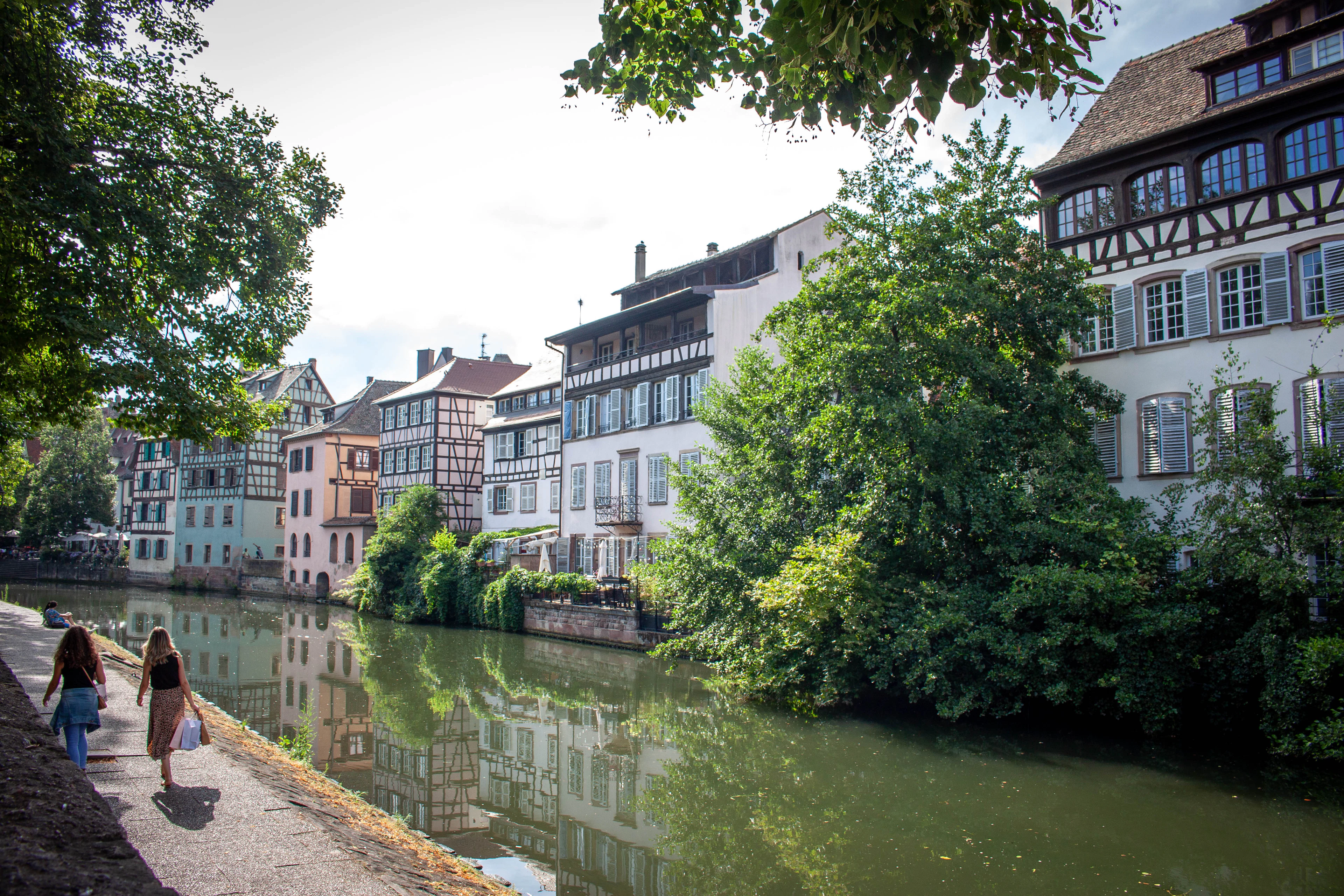The Ill running past the houses of Petite France, Strasbourg