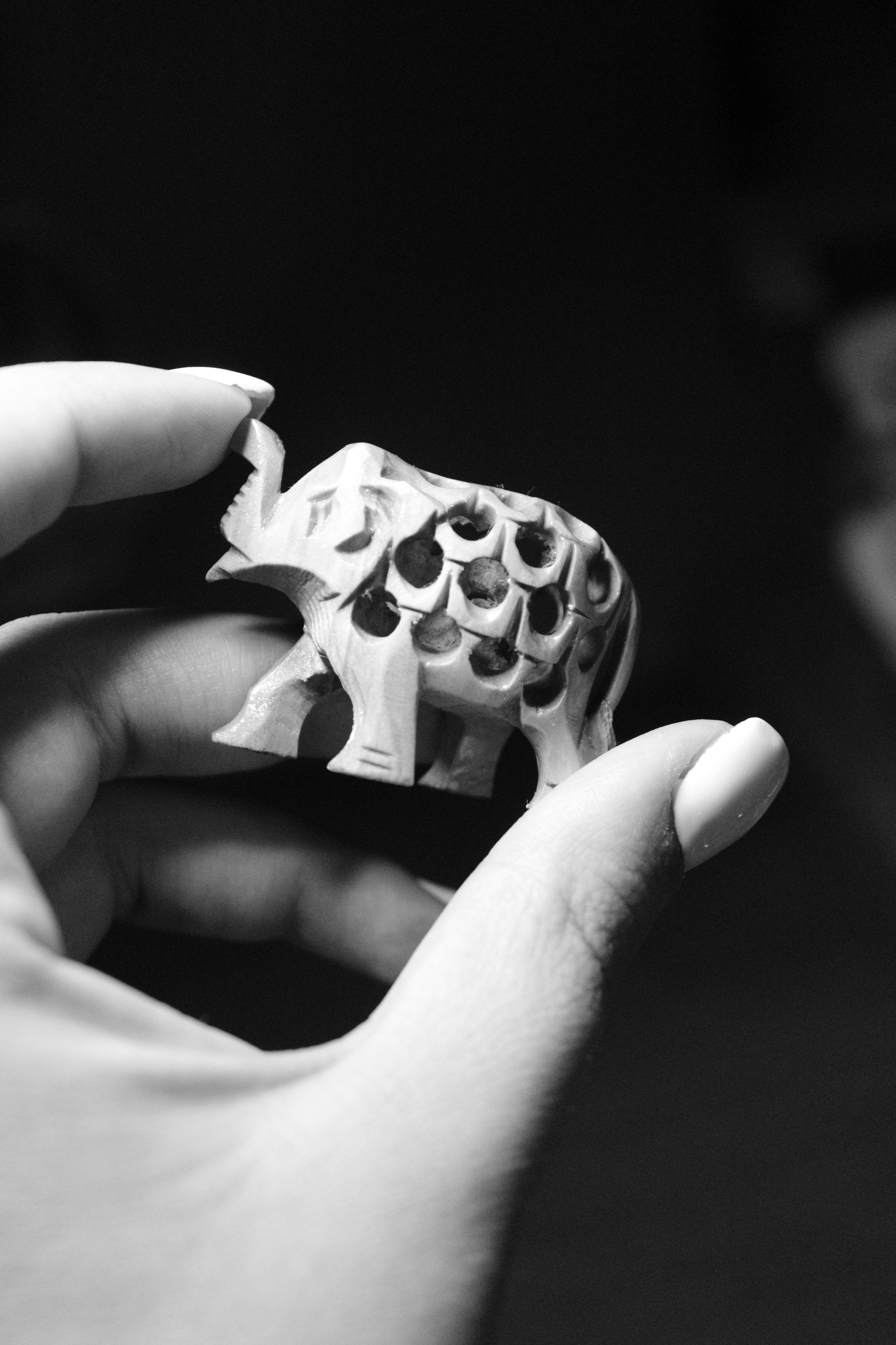 A person holding a toy in their hand