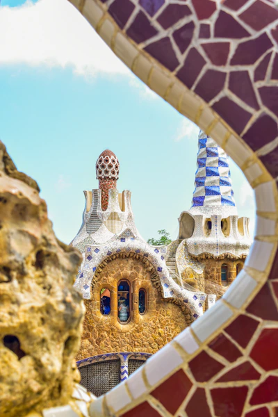 A close up of a building with a sky background