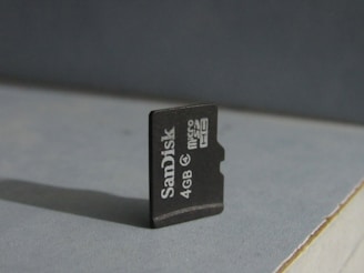 A close up of a micro sd memory card