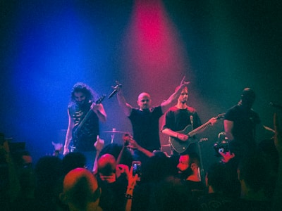 A group of people that are on stage