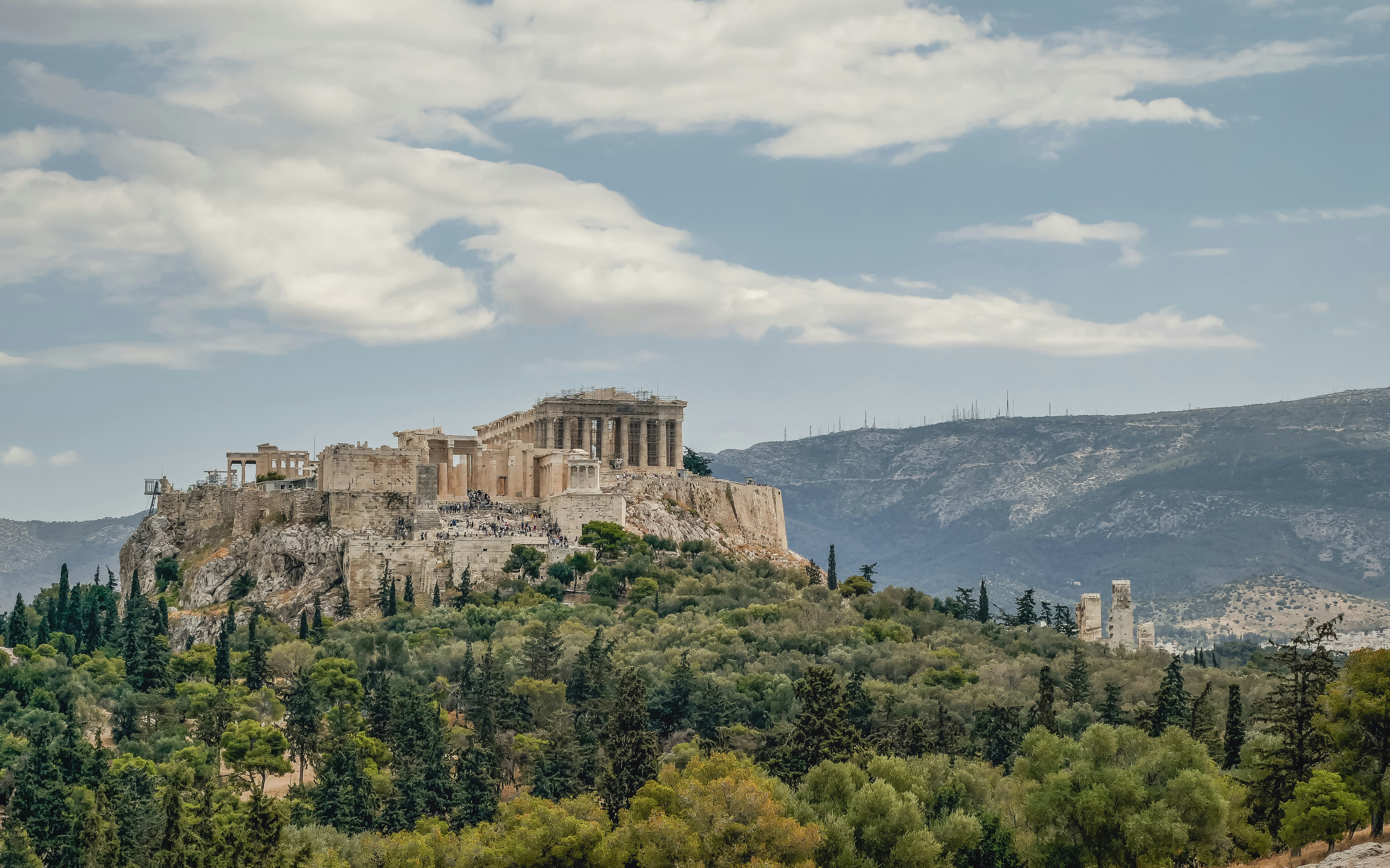A view of the acrobatic ruins of the acrobatic temple