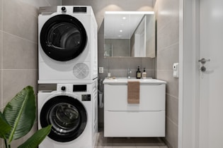 Appliances 4 Less has washer and dryer towers for small areas.