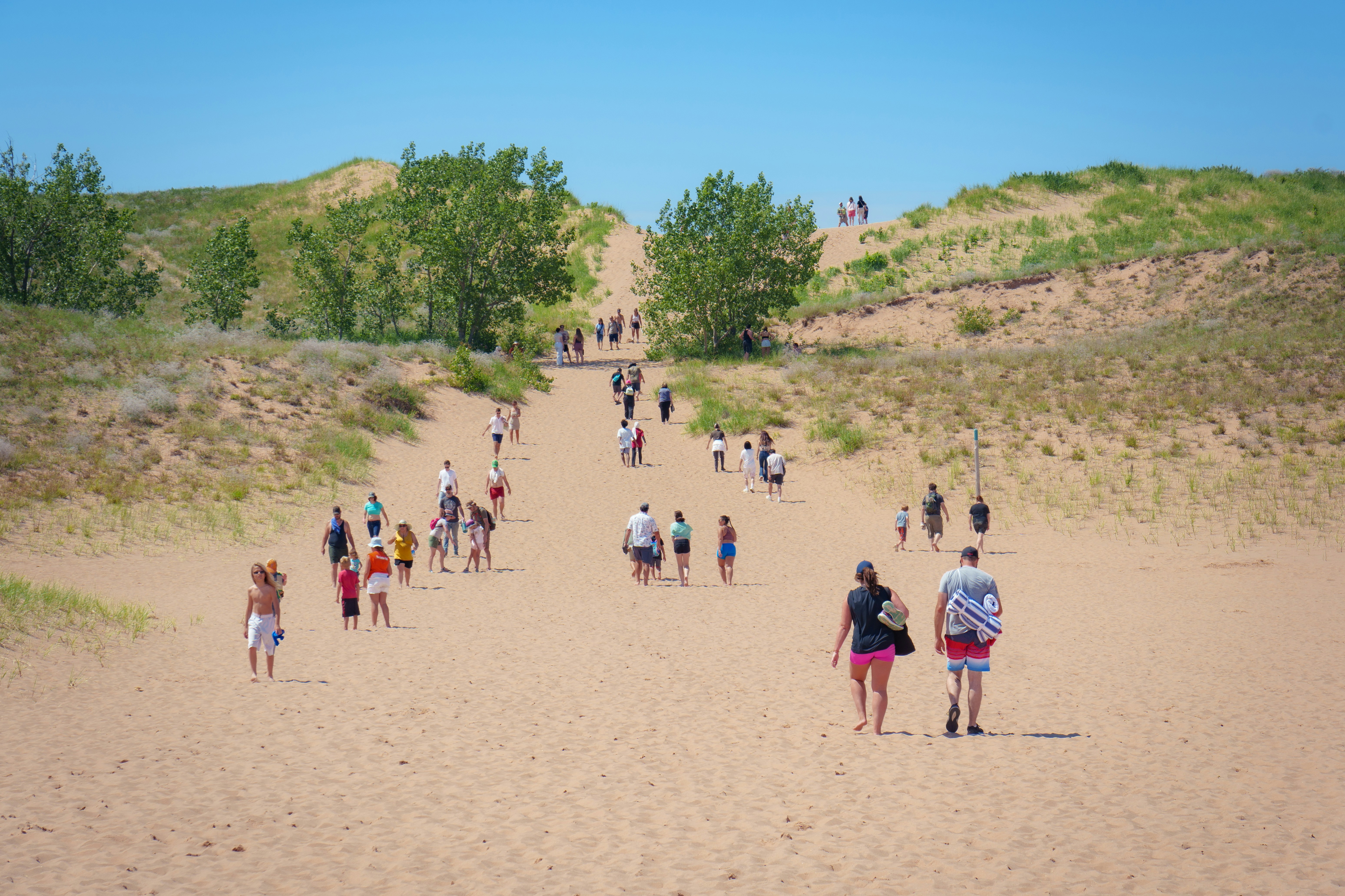 Sleeping Bear Dunes Hikers Landscape
