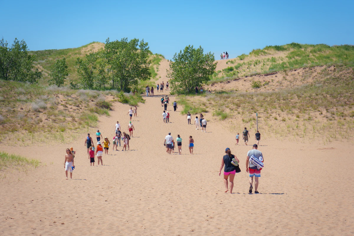 The Dune Climb. Going up: 20 min. Coming down: 40 seconds.