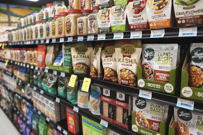 A grocery store filled with lots of food
