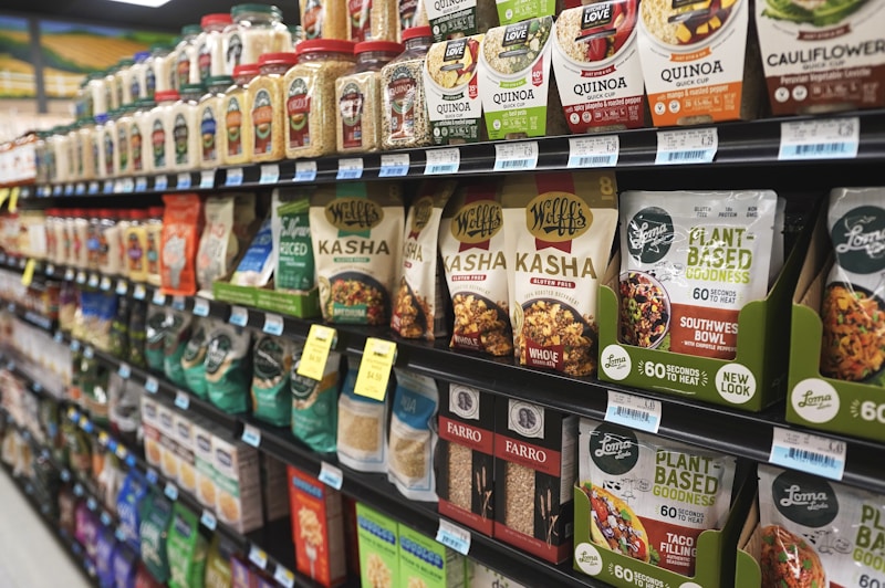 Open chiller packed With dairy alternatives