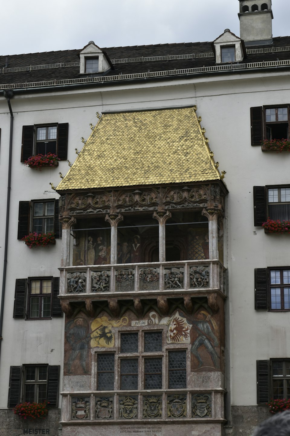 The gilded copper-tiled Golden Roof balcony in Innsbruck's old town
