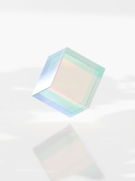 A square shaped object with a white background