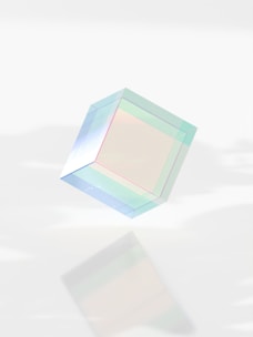 A square shaped object with a white background