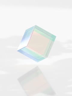 A square shaped object with a white background