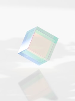 A square shaped object with a white background