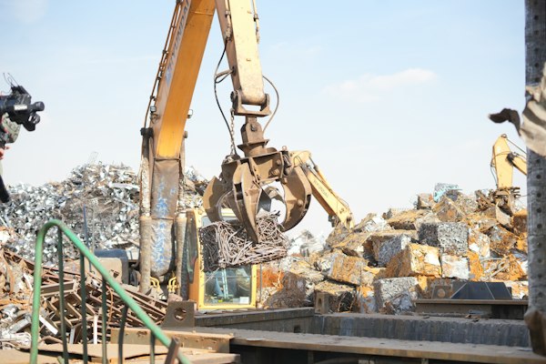 Pile of steel scrap