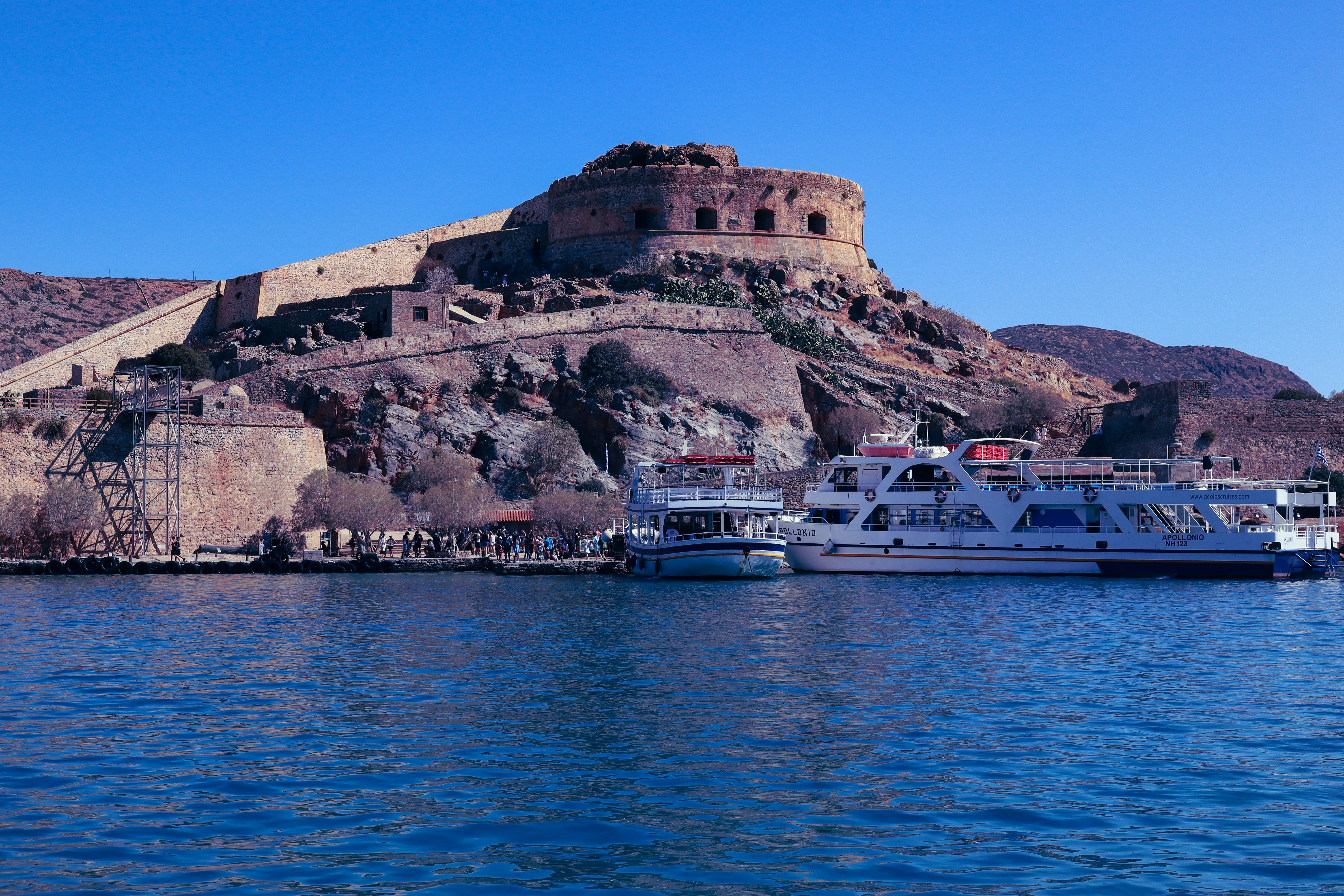 A large body of water with boats in it