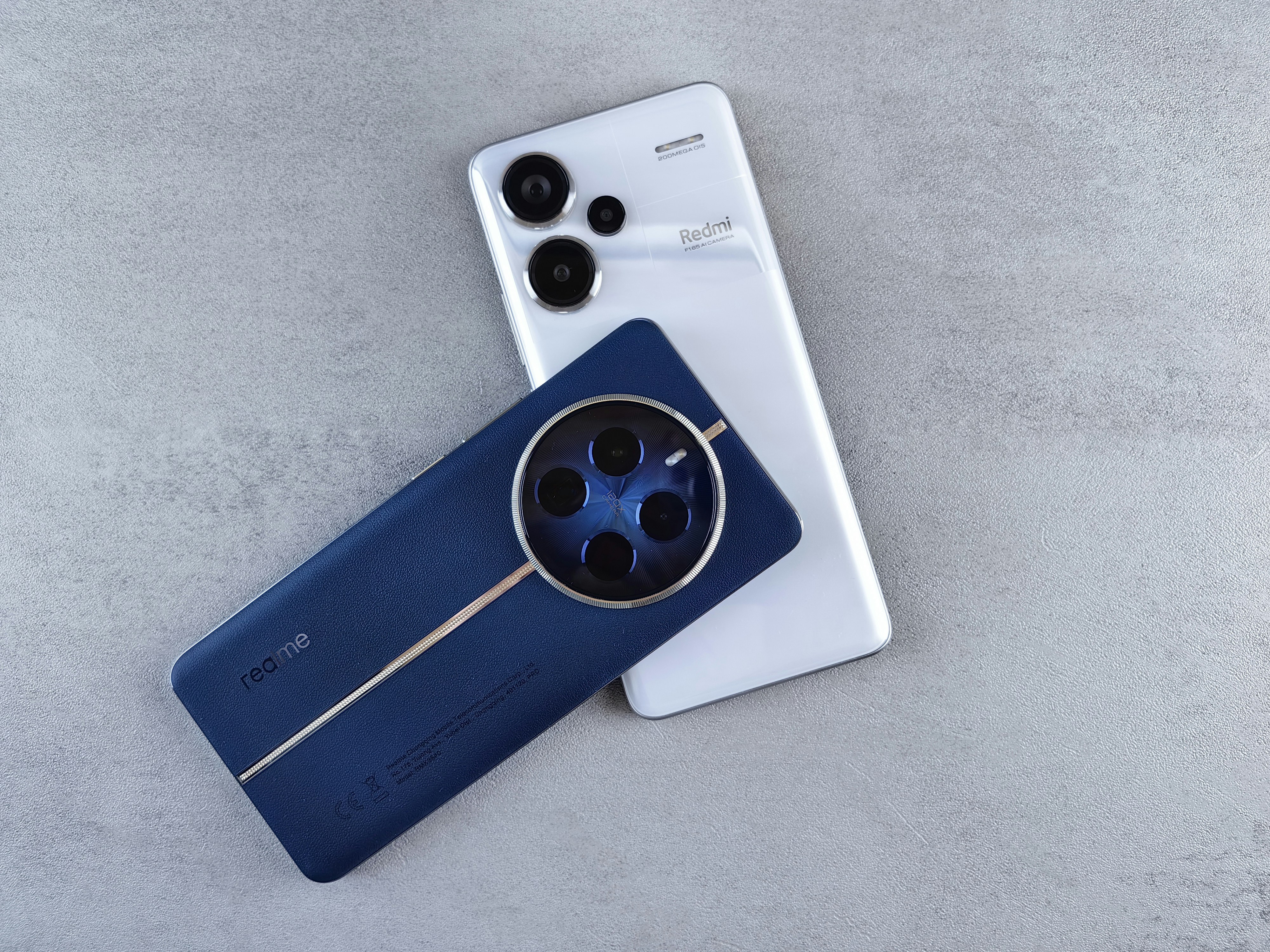 A pair of blue and white remote controls