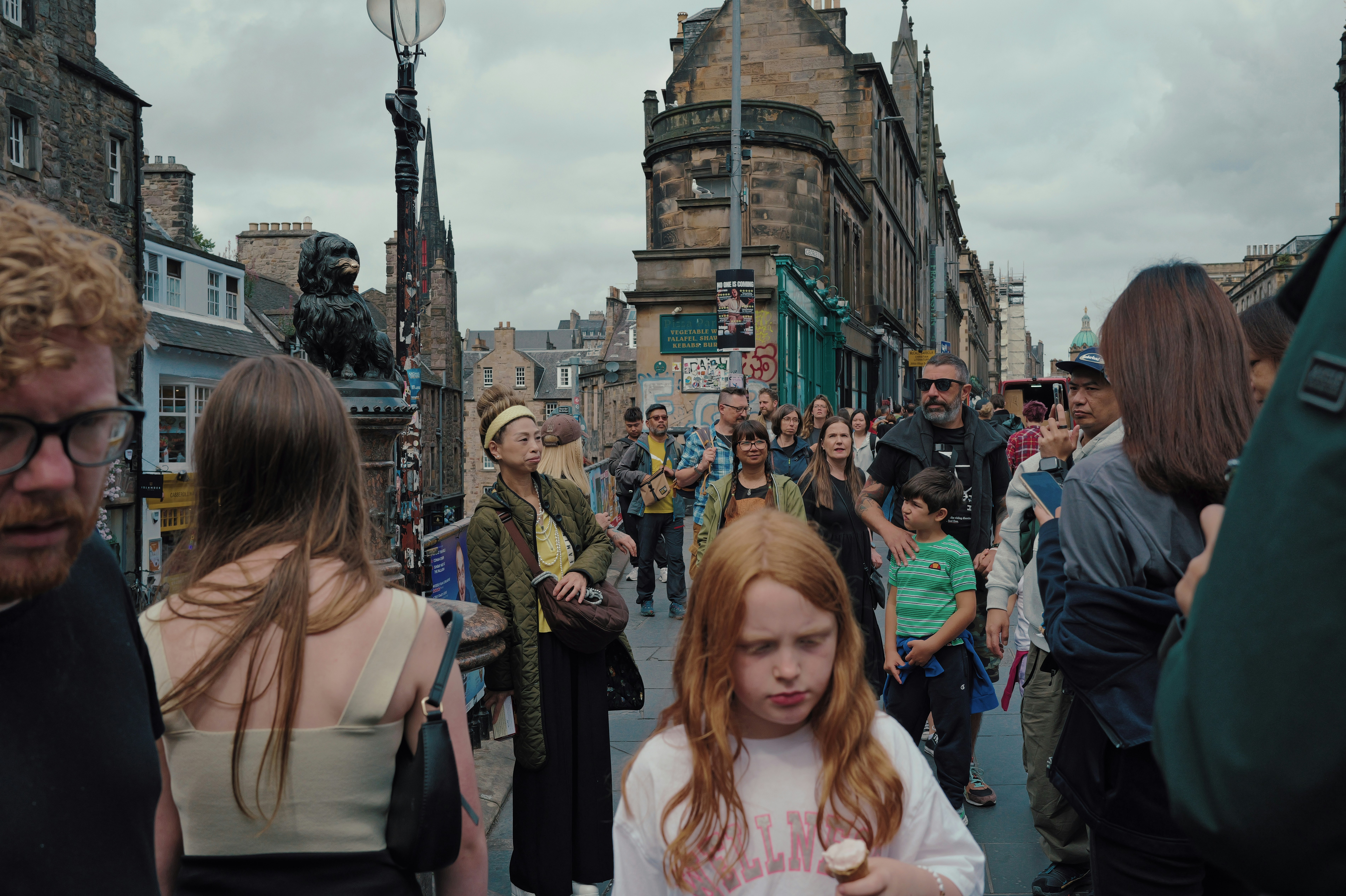 Walking in Edinburgh.