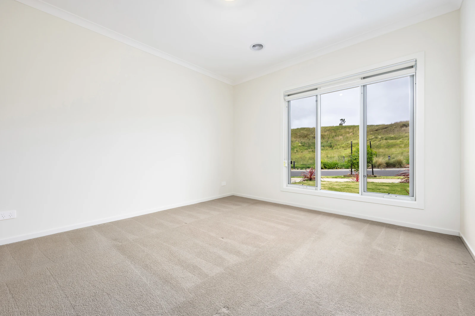Bright room with premium wide-plank wood flooring