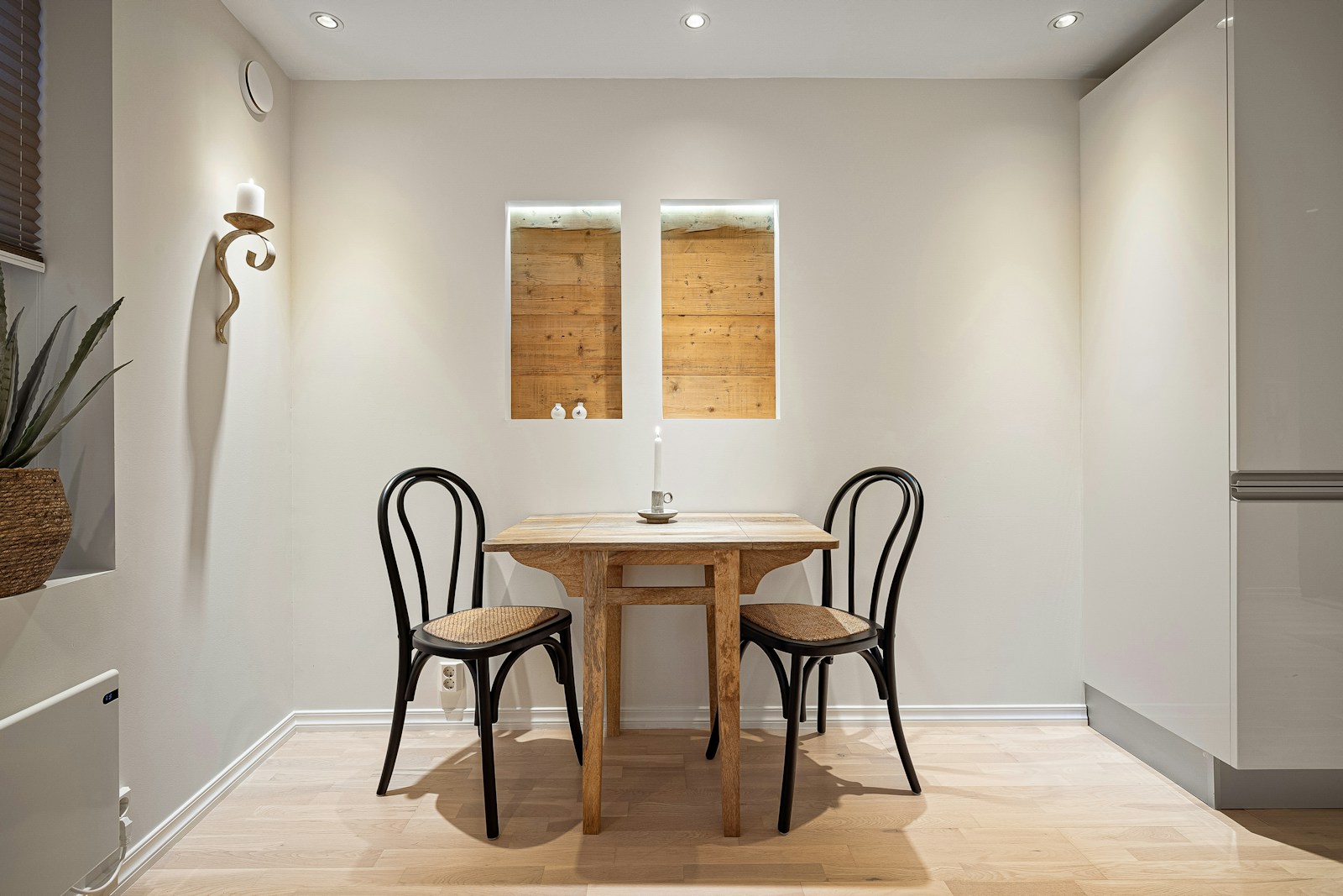 two-chair bistro dining table for couples in small apartment