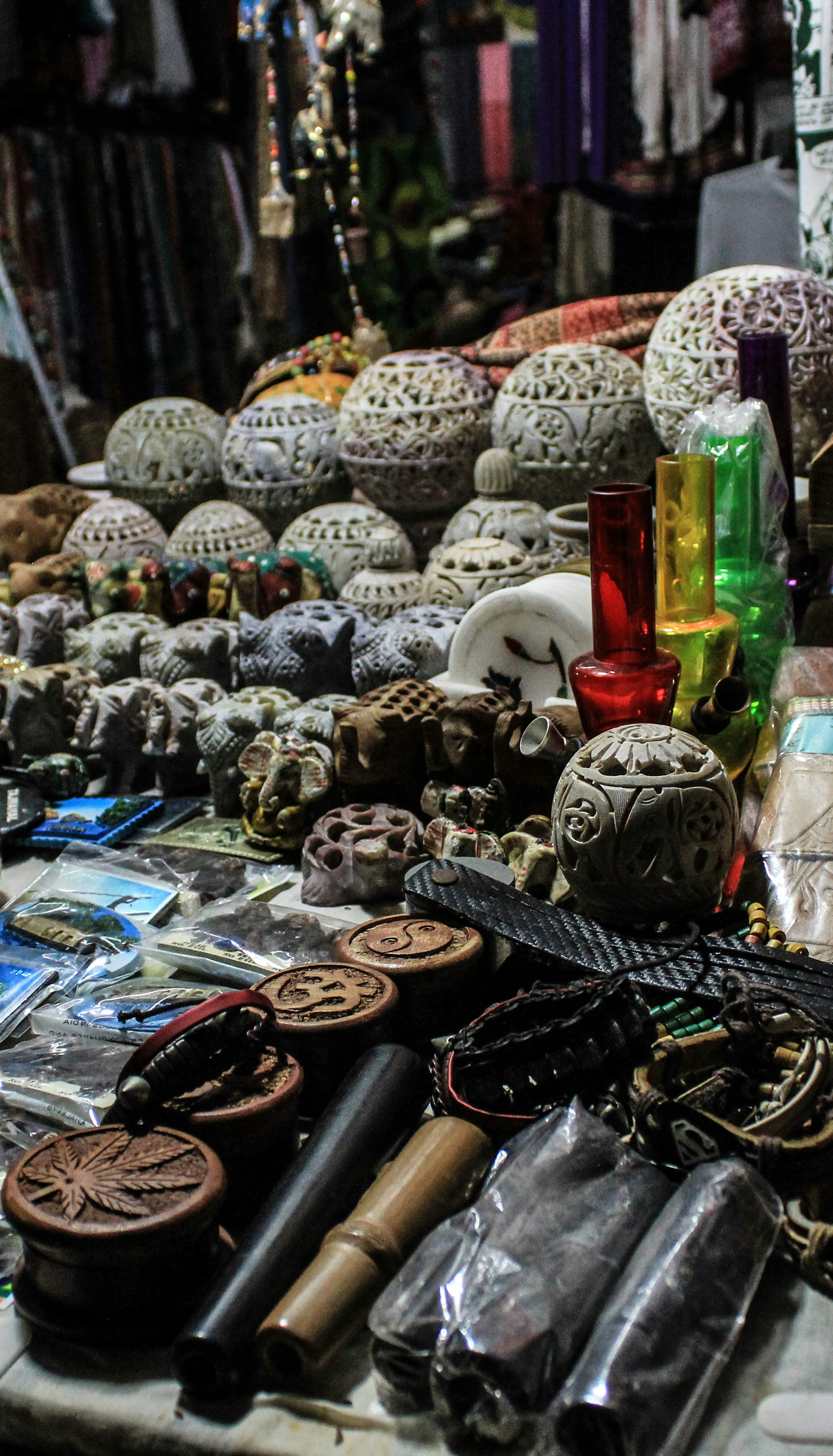 A table topped with lots of different types of items