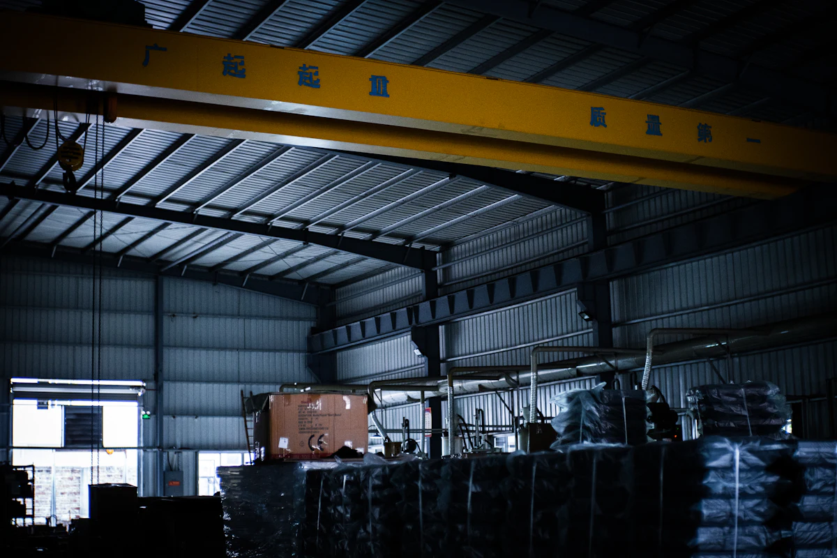 Warehouse with pallets ready for dispatch
