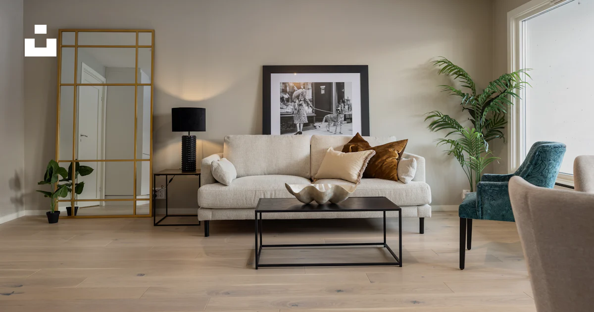 A living room filled with furniture and a large window photo – Free ...