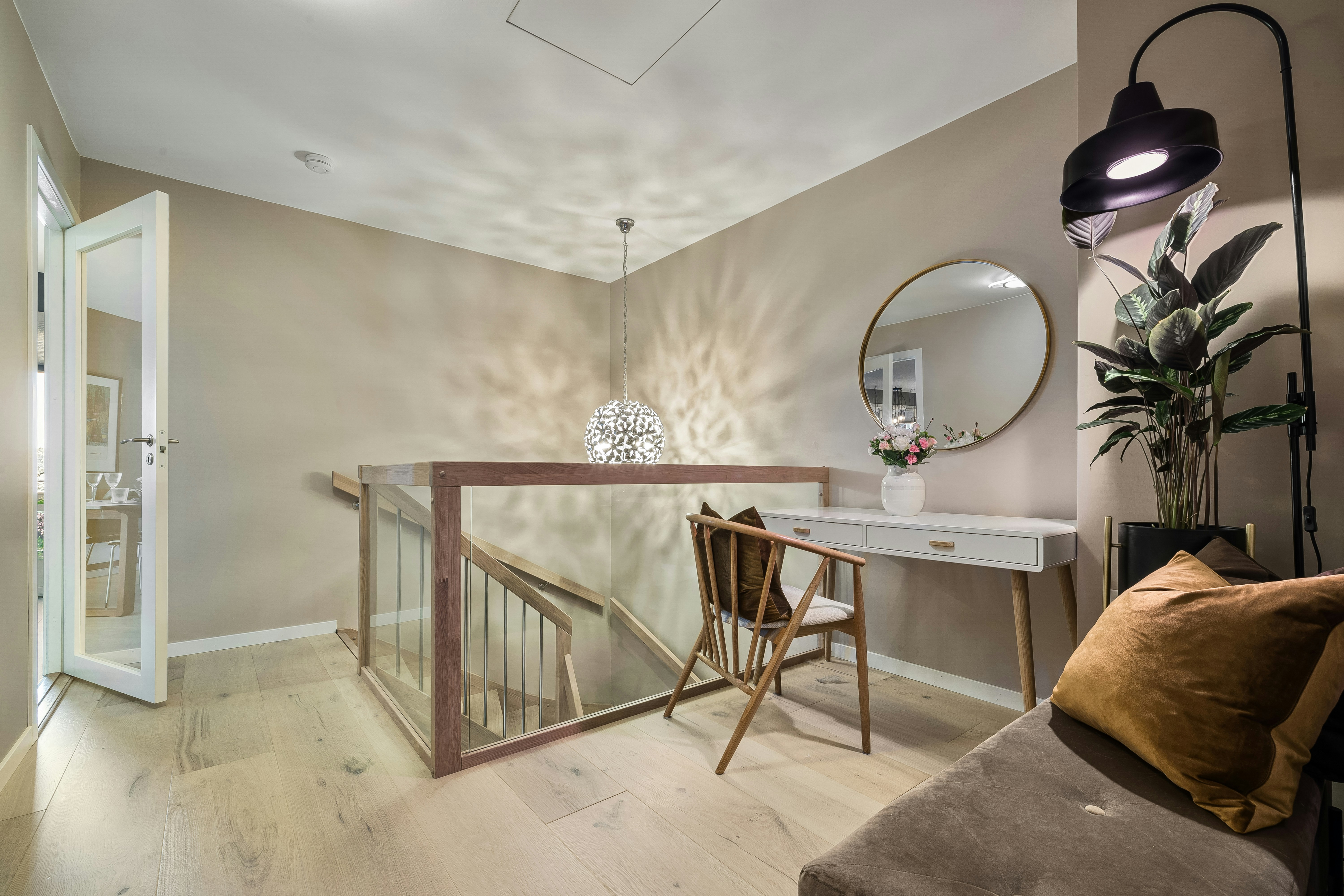 Lower-level suite living space with private entrance