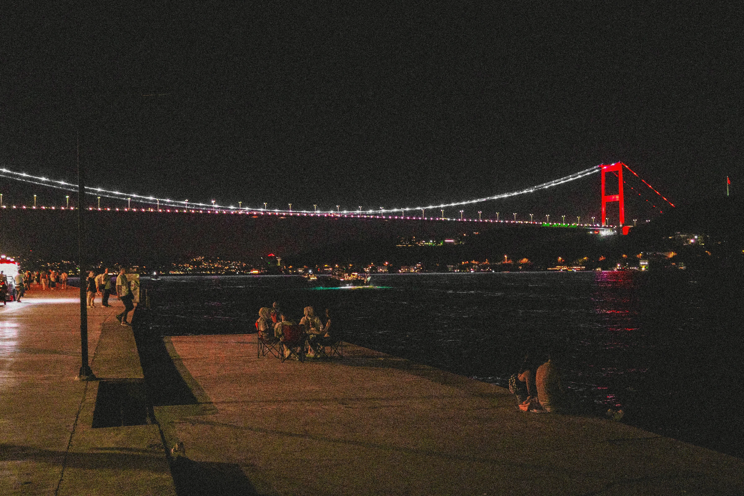 Bosphorus bridge and evening light near Bebek, Istanbul