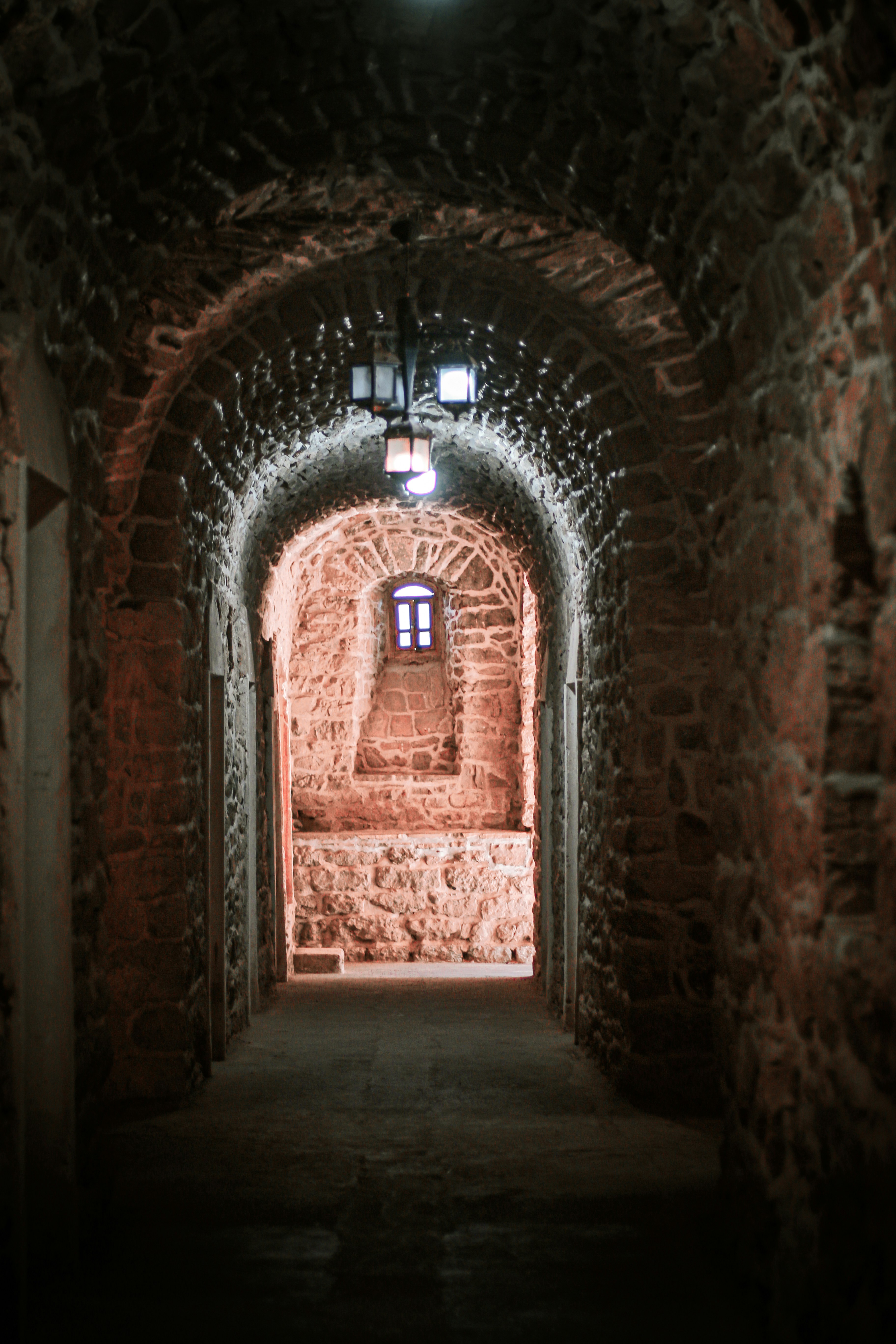 A dark tunnel with a light at the end