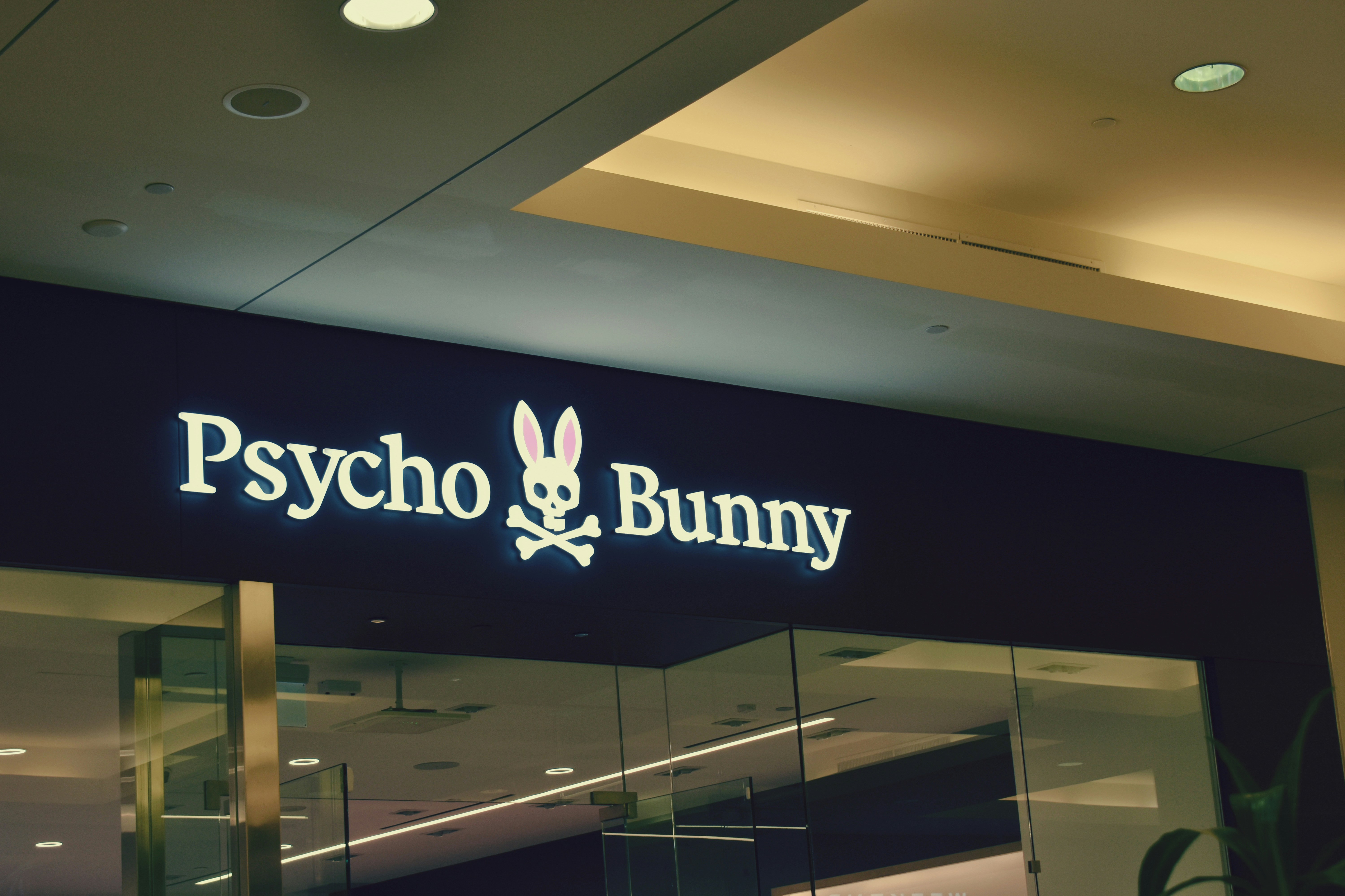 The entrance to a restaurant called psycho and bunny