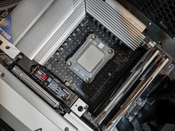 A close up of a computer with a hard drive