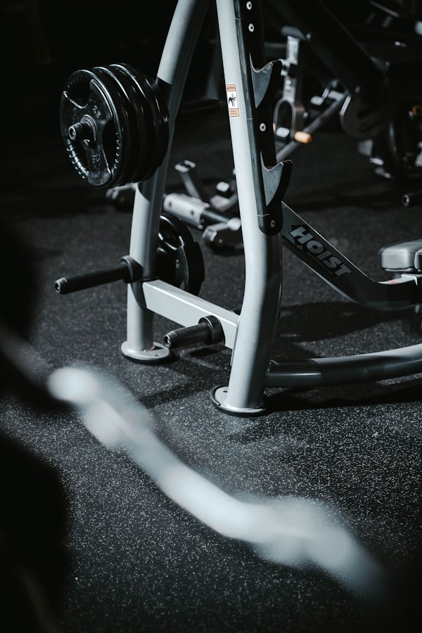 Detail fitness vybavení v tréninkové zóně